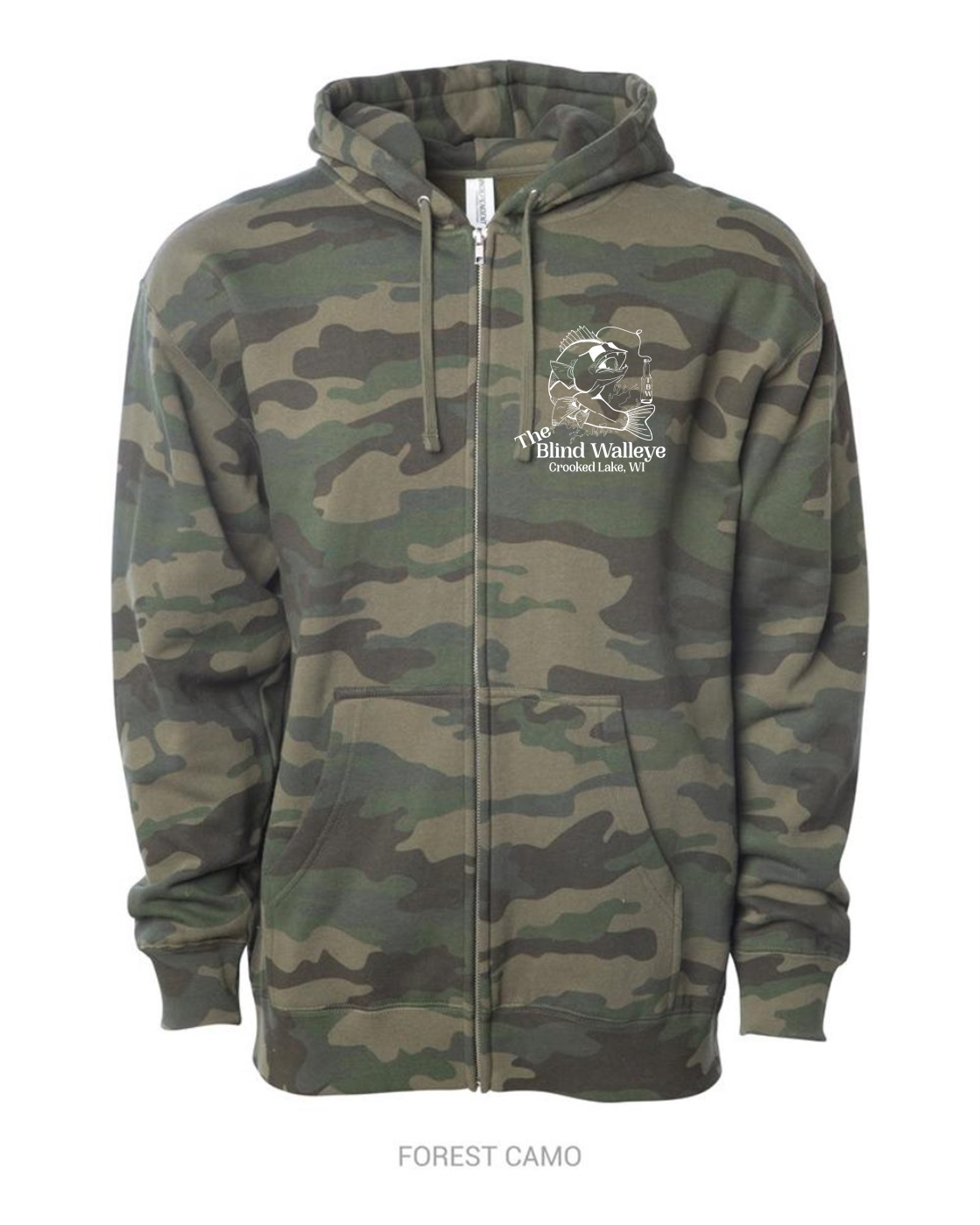 Blind Walleye Full Zip Hooded Sweatshirt