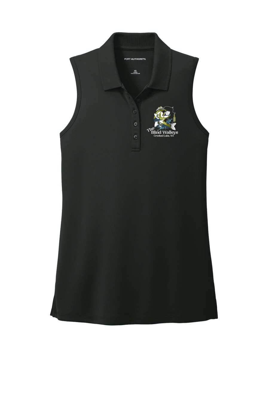 Blind Walleye Ladies Sleeveless Polo