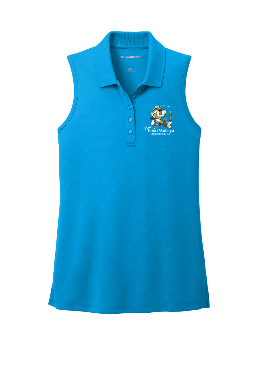 Blind Walleye Ladies Sleeveless Polo