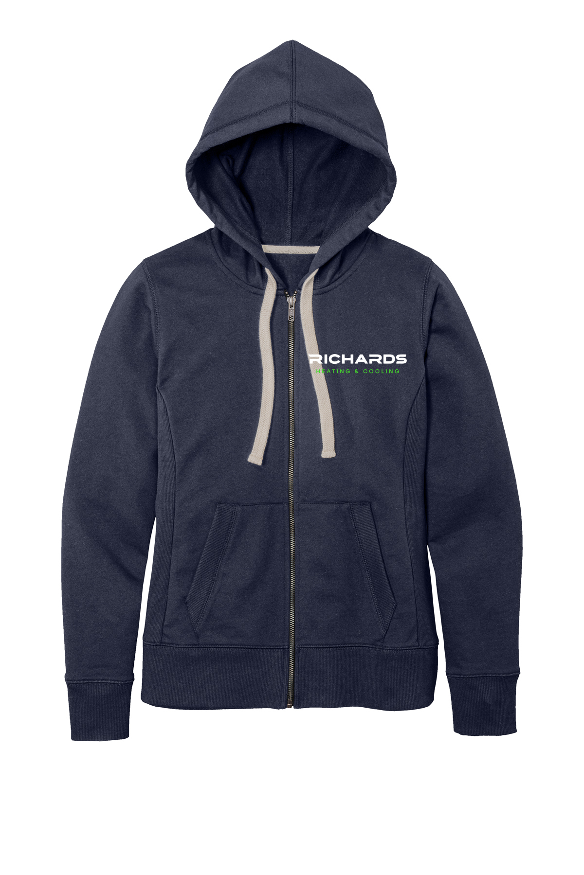 Richards Ladies Full Zip Hooded Sweatshirt with FULL BACK Printing