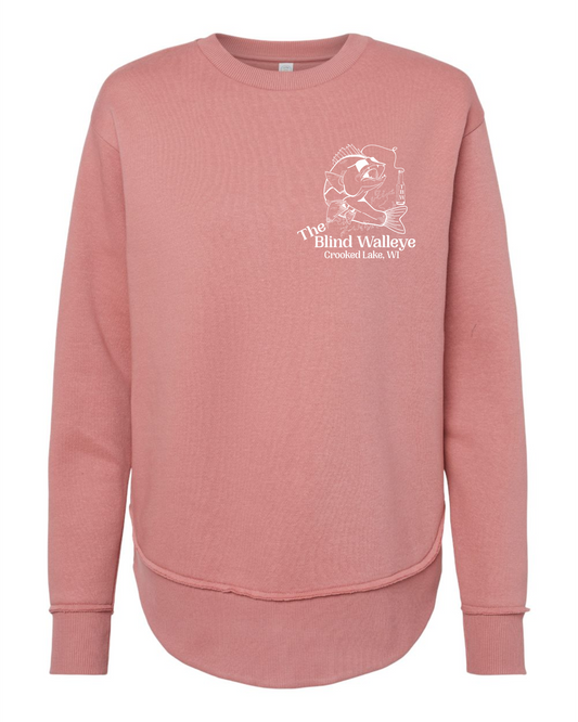 Blind Walleye Crewneck Tunic Sweatshirt - Ladies