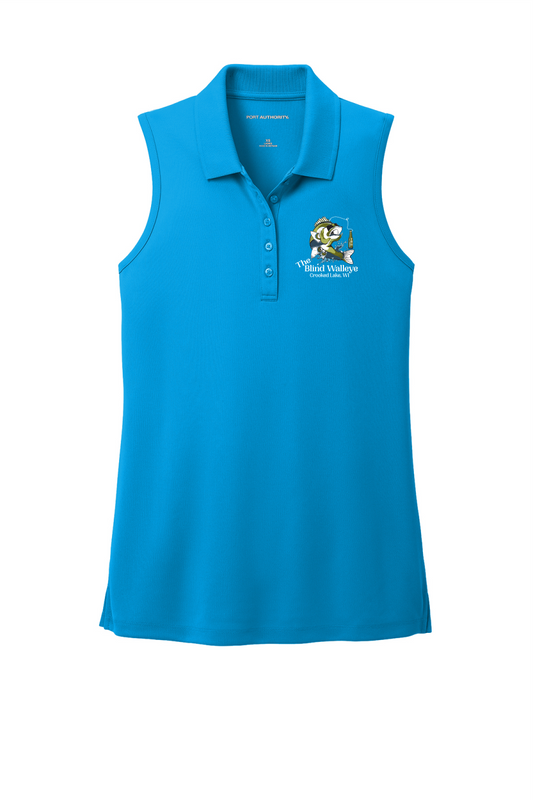 Blind Walleye Ladies Sleeveless Polo