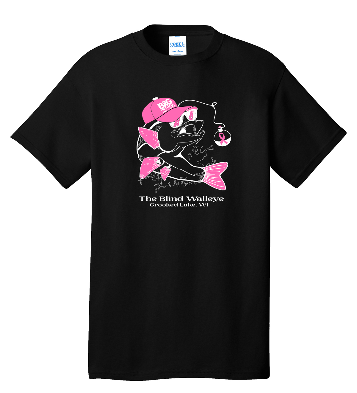 Blind Walleye Breast Cancer T-Shirt