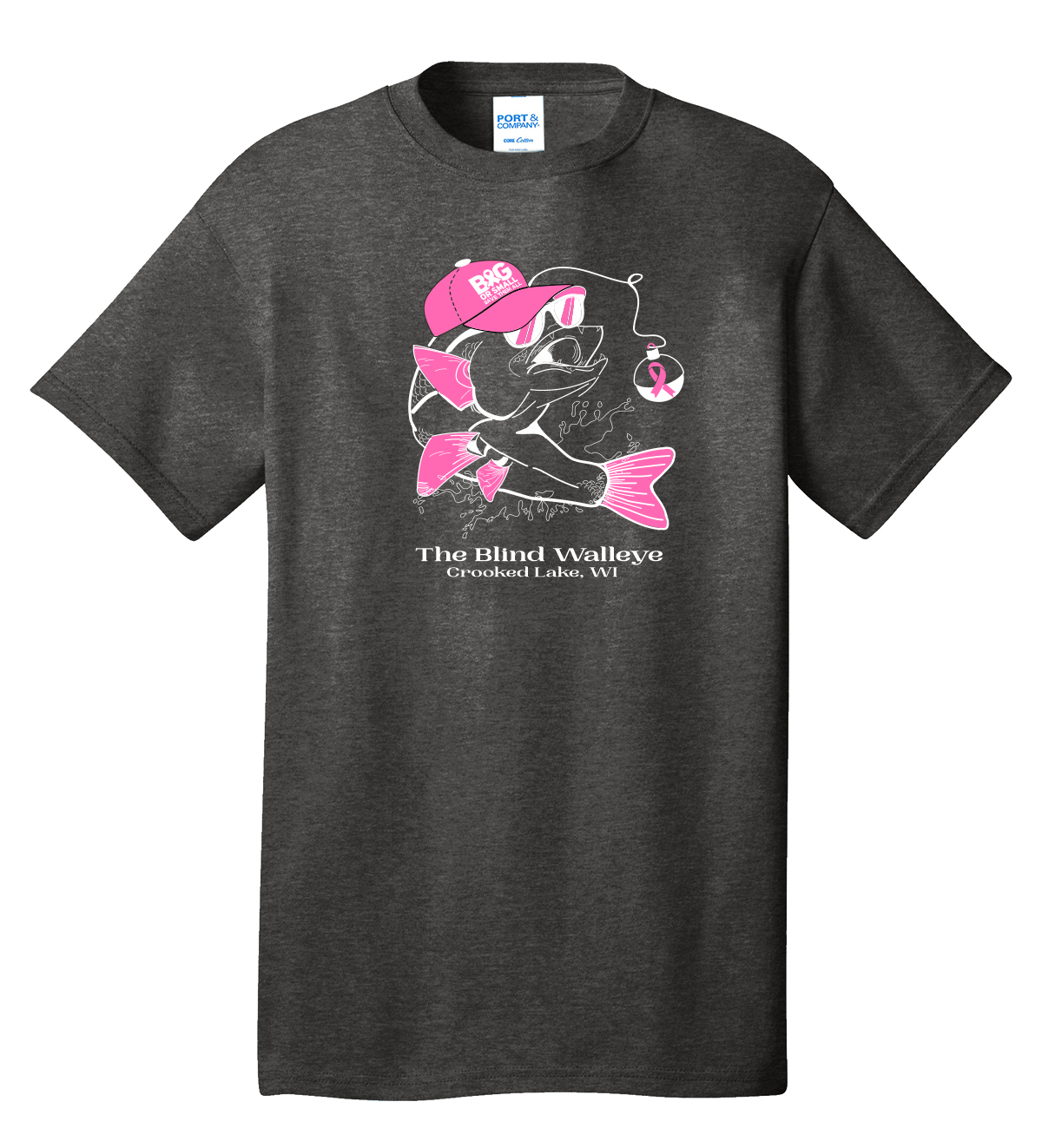 Blind Walleye Breast Cancer T-Shirt