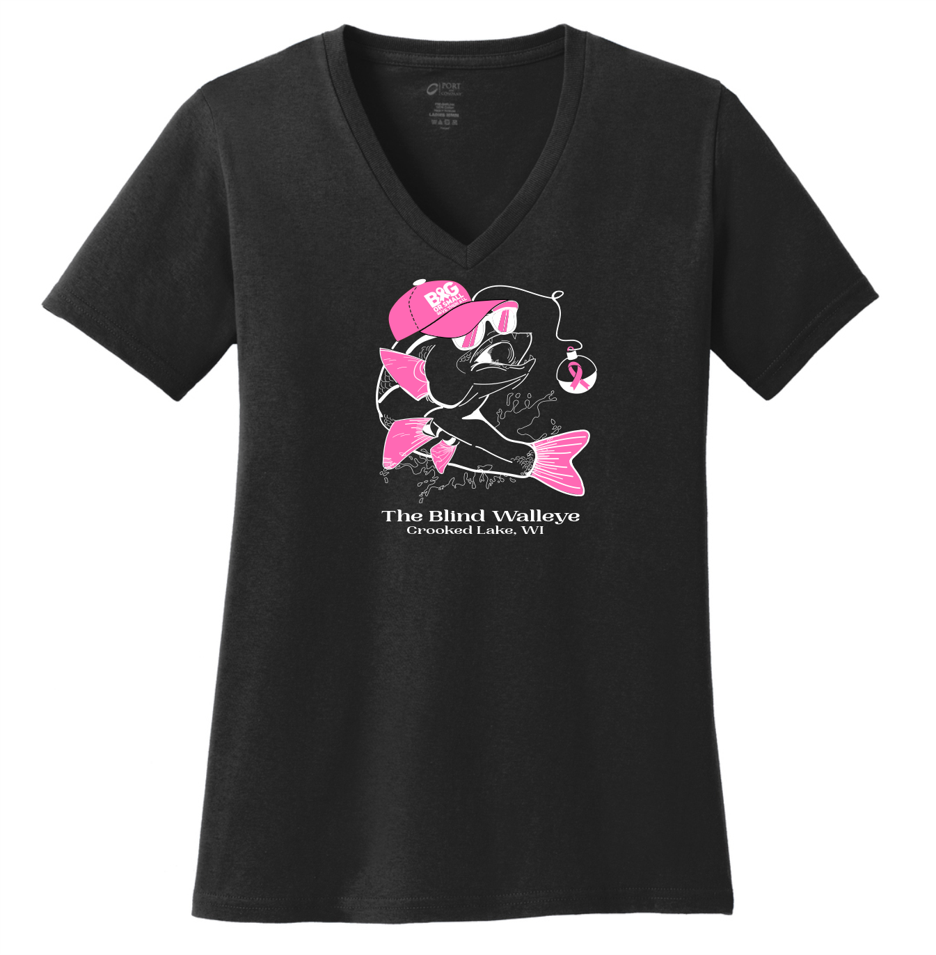 Blind Walleye Breast Cancer T-Shirt