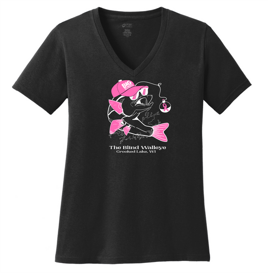 Blind Walleye Breast Cancer T-Shirt
