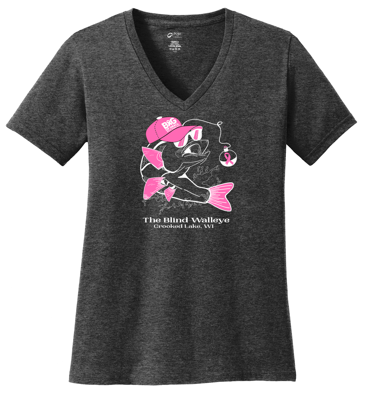 Blind Walleye Breast Cancer T-Shirt