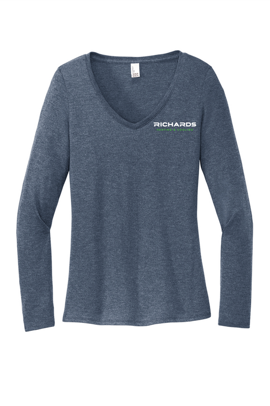 Richards Ladies Long Sleeve V-neck T-Shirt