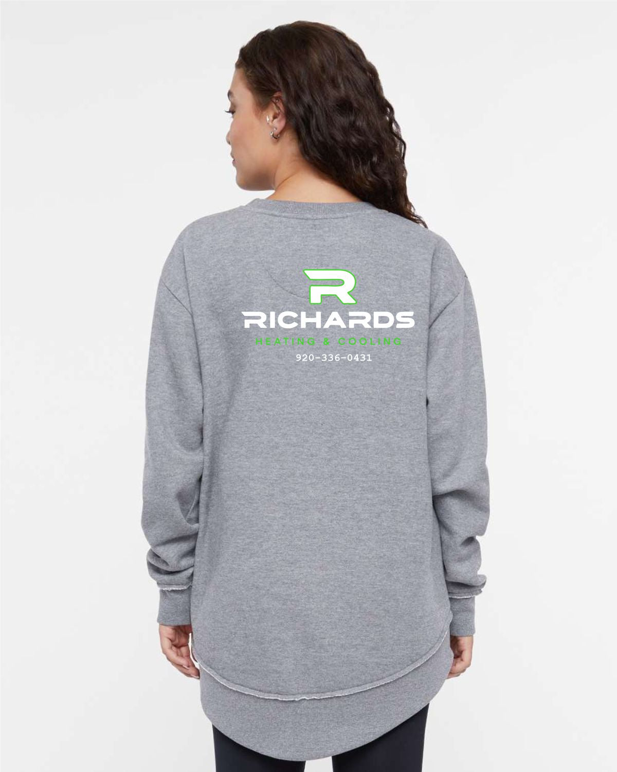 Richards Crewneck Tunic Sweatshirt - Ladies w/FULL BACK Printing
