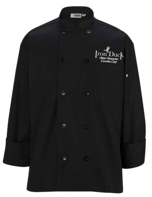 Iron Duck Executive / Sous Black 10 Button Chef Coat