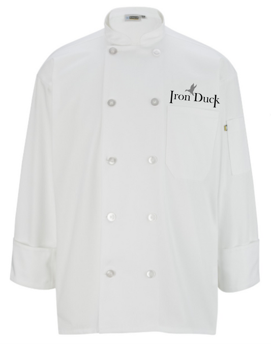 Iron Duck Line White 10 Button Chef Coat